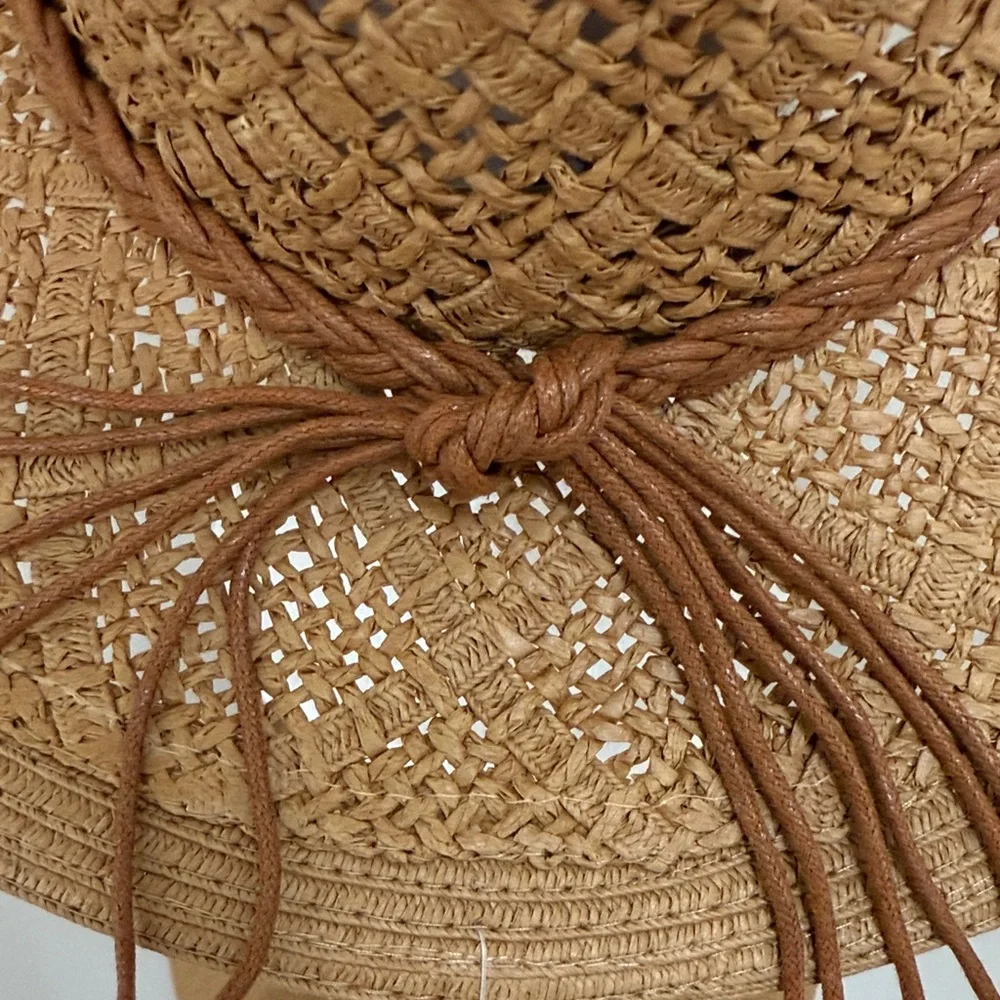 NWT Panama Jack Cognac Brown Woven Hat - Picture 7 of 9